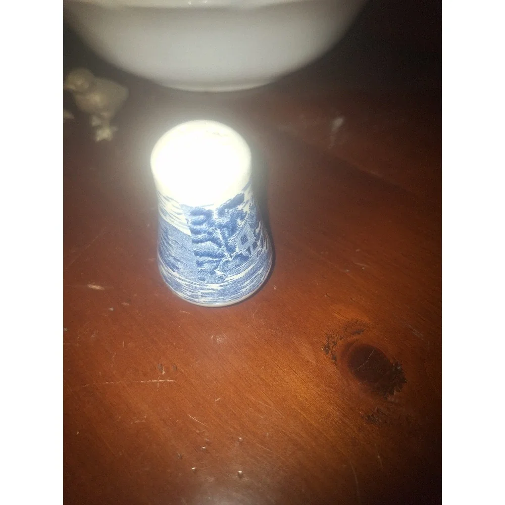 Vintage ironstone Staffordshire Liberty salt and pepper shakers